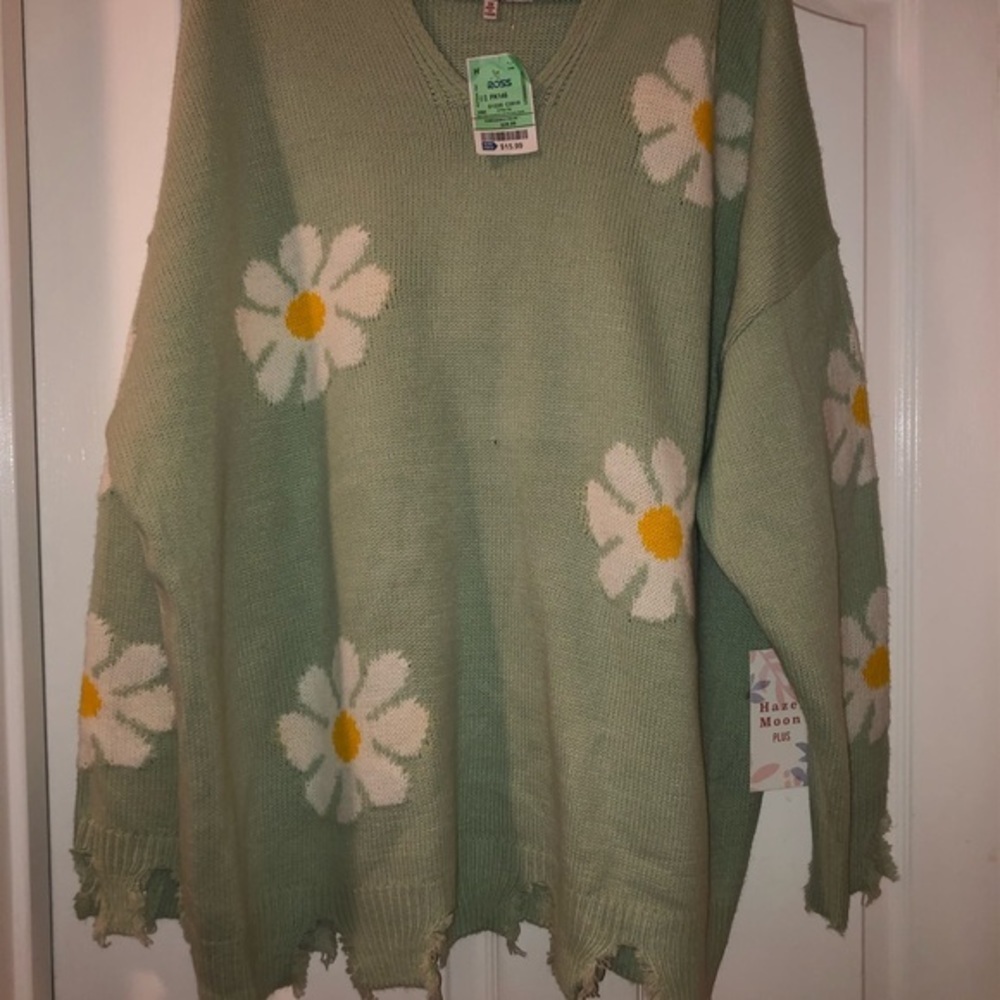 Sage Green Sweater With Hood